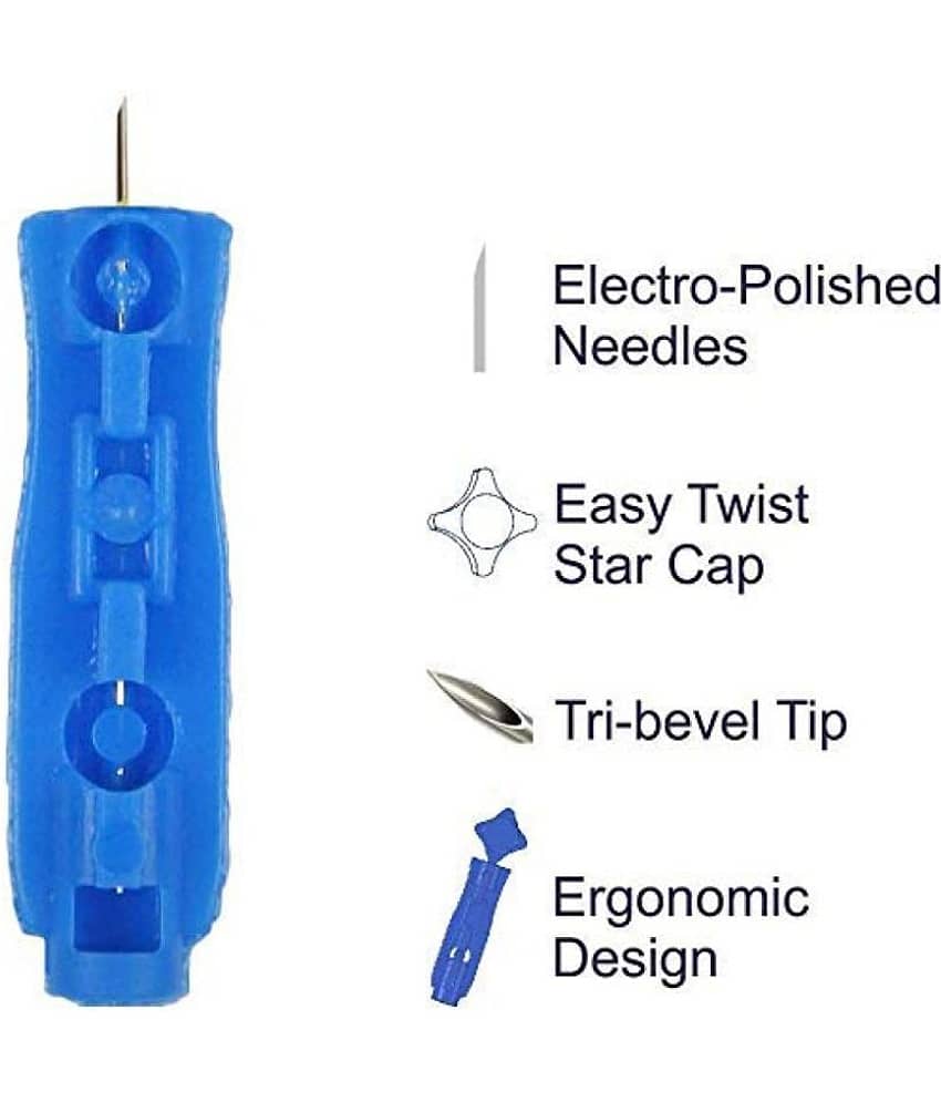 POINT OF CARE Painless Round Lancet Needle 100 Expiry March 2024 view 2