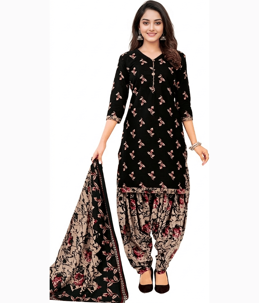 shree jeenmata collection Women's Cotton Unstitched Salwar Suit view 2