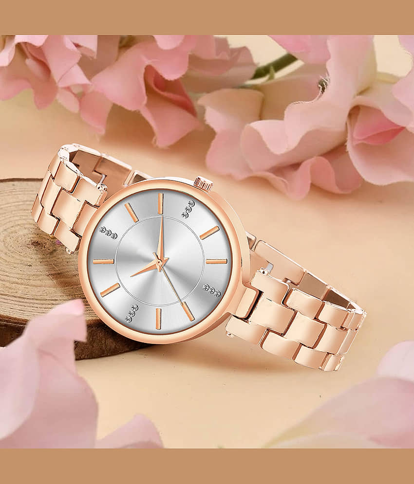 Trex Rose Gold Stainless Steel Analog Womens Watch view 2