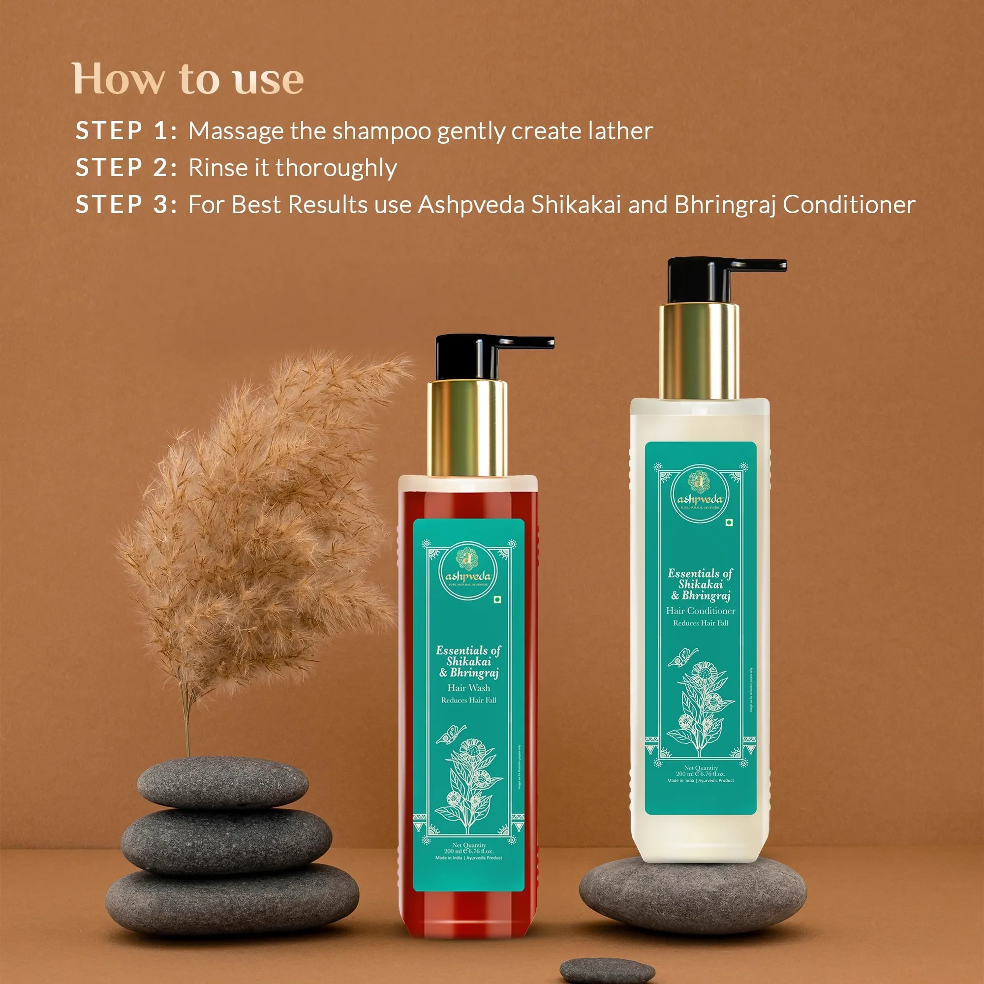 Shikakai and Bhringraj Hair Wash Shampoo & Conditioner view 2