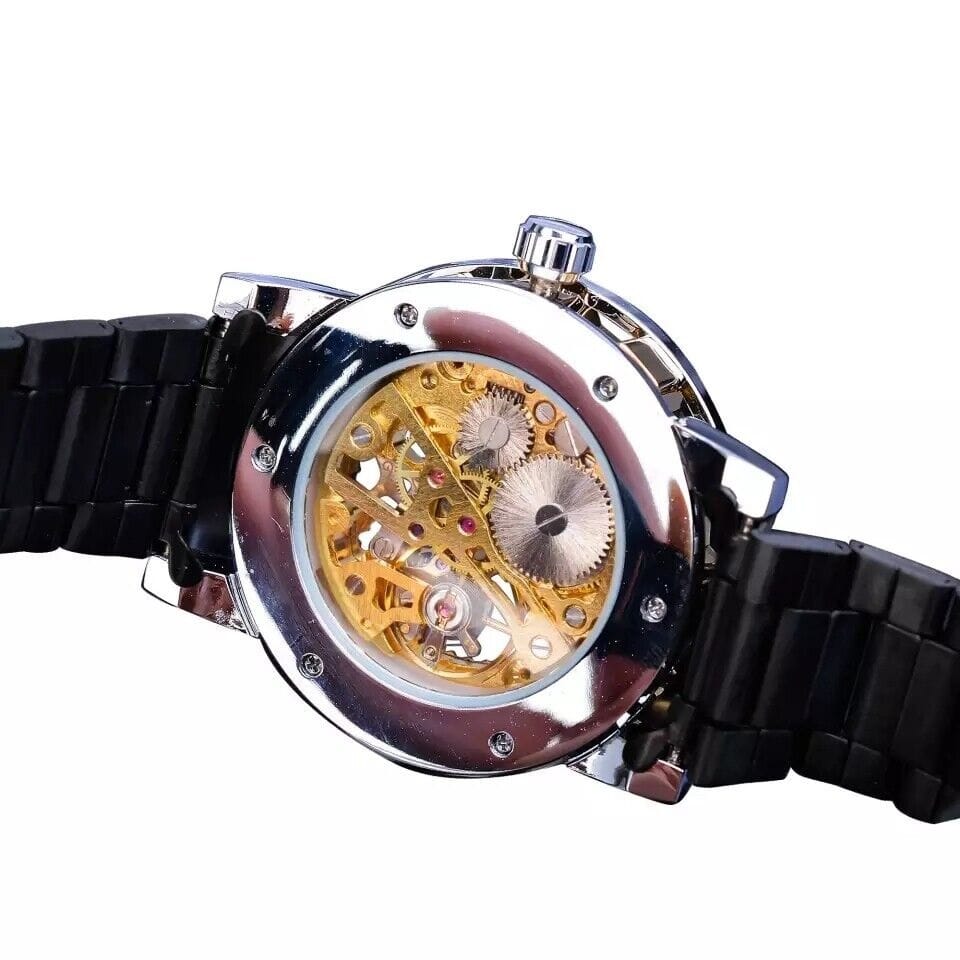 Khrist Auto Kinetics Classic Ease: Timepiece Portfolio Inside Revolving Gears Uncomplicated Grace: Automatic Mechanical Watch Collection Simplistic Elegance Analog Watch For Men view 2
