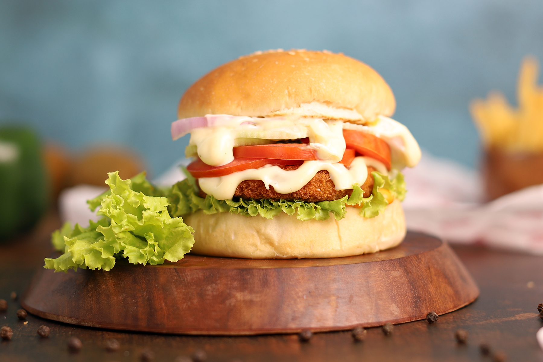 Chicken premium burger
