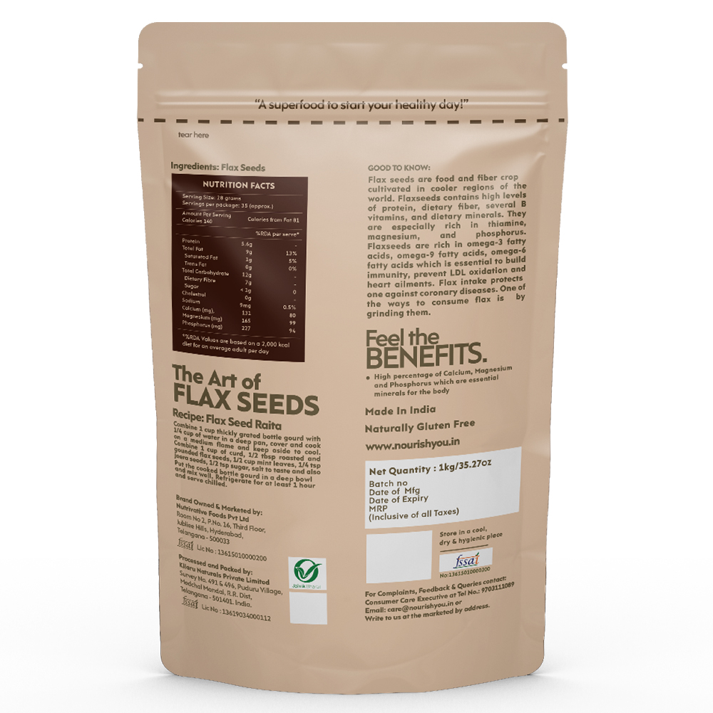 nourish you Raw Flax Seeds view 2