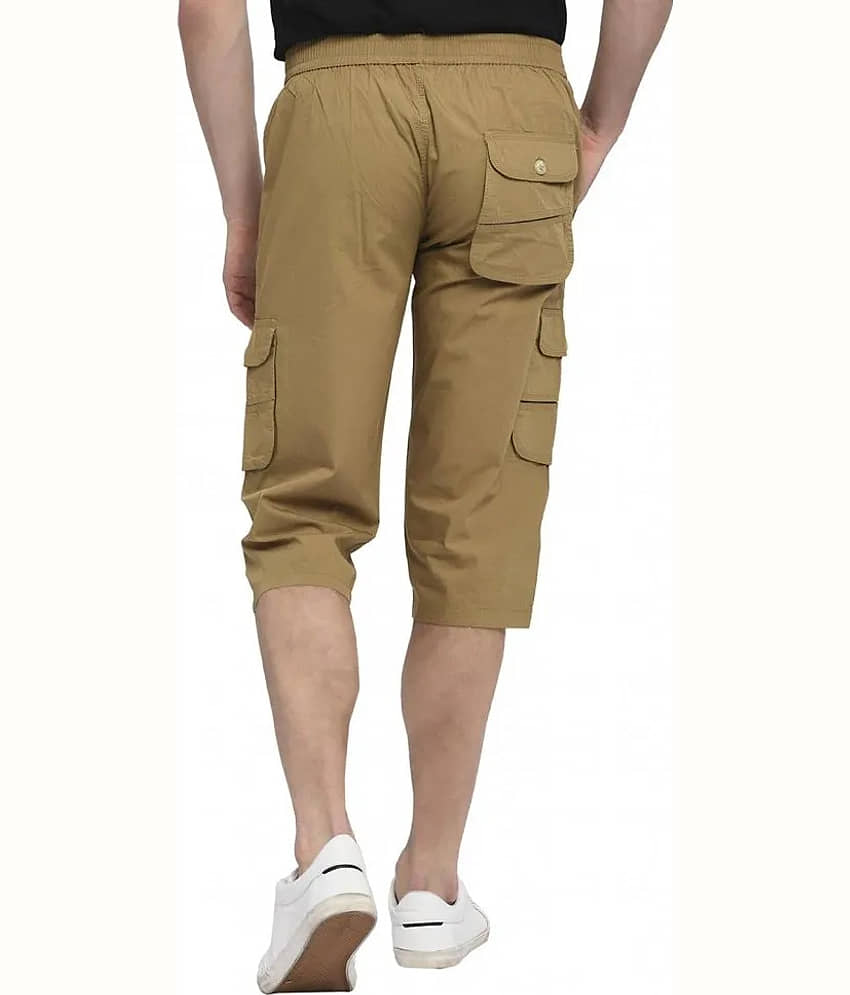 Reoutlook Beige Cotton Blend Men's Three-Fourths ( Pack of 1 ) view 2