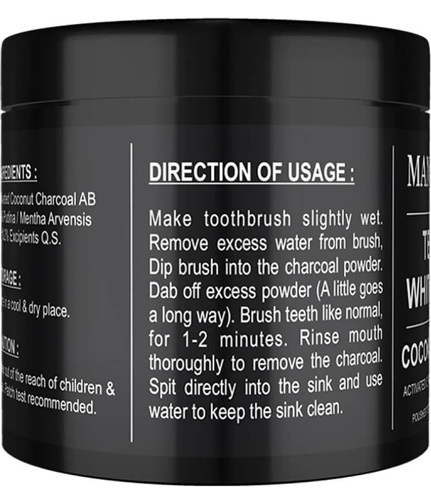 Mancode Charcoal Teeth Whitening Powder ,Enamel Safe & Effective Teeth Whitener Solution ,25 g (Pack of 1) view 2