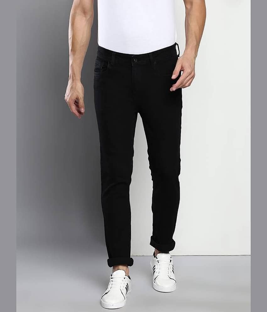 Dennis Lingo Slim Fit Solid Men's Jeans - Black ( Pack of 1 )
