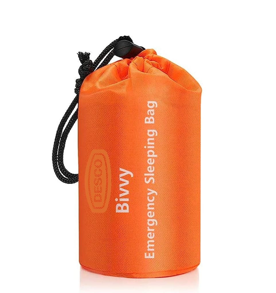 DESCO Emergency Sleeping Bag, Waterproof Lightweight Thermal Bivy Sack, Survival Blanket Bags Portable Nylon Sack for Camping, Hiking, Outdoor Pack of 1