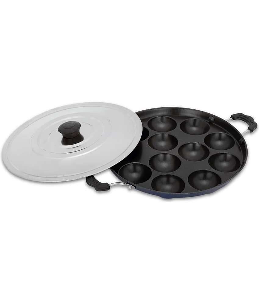 HomePro Non-Stick Appam with with Steel Lid 12 Cavity -Blue (Pack of 2) view 2
