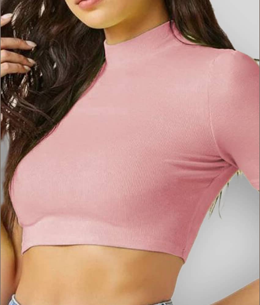 Dream Beauty Fashion Women's Polyester Crop Top ( Maroon ) view 2