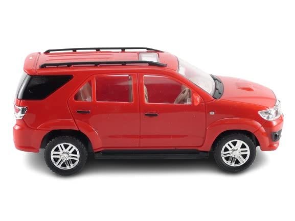 Pull Back Fortuner (SUV) Model Car, Off Road SUV Miniature Plastic Toy (Red) view 2