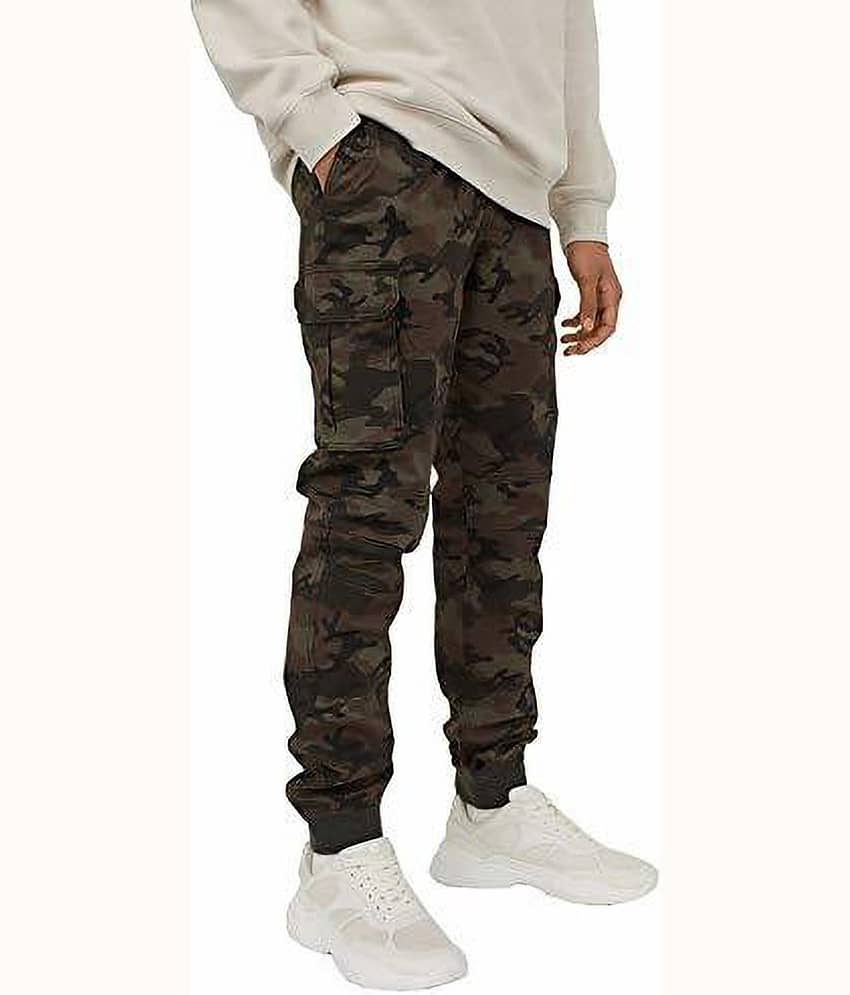 Reoutlook Slim Flat Men's Cargos - Brown ( Pack of 1 ) view 2