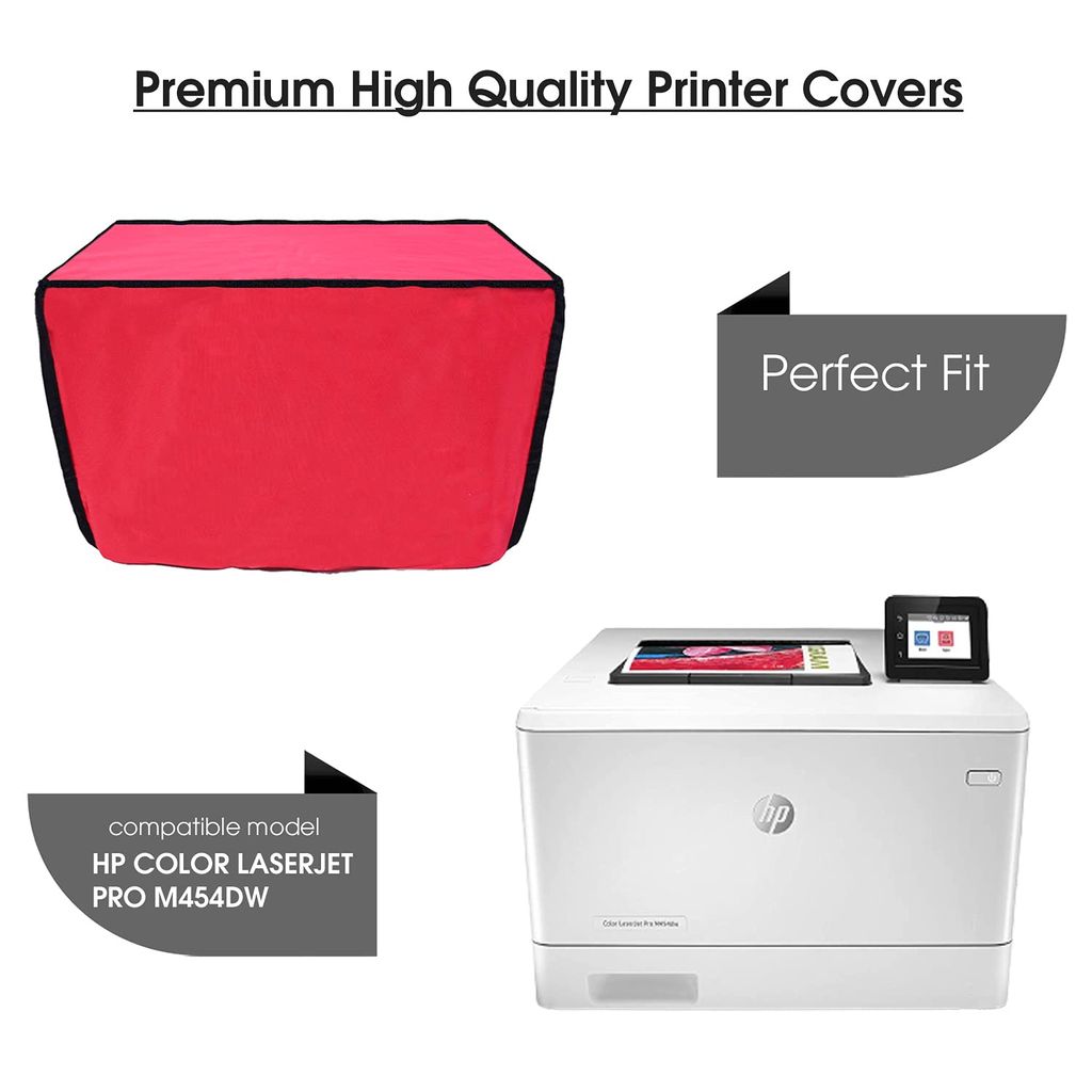 Palap Super Premium Dust Proof Printer Cover for HP Color Laserjet Pro M454dw (Red, 46.15 x 52 x 34.46 CMs) view 2