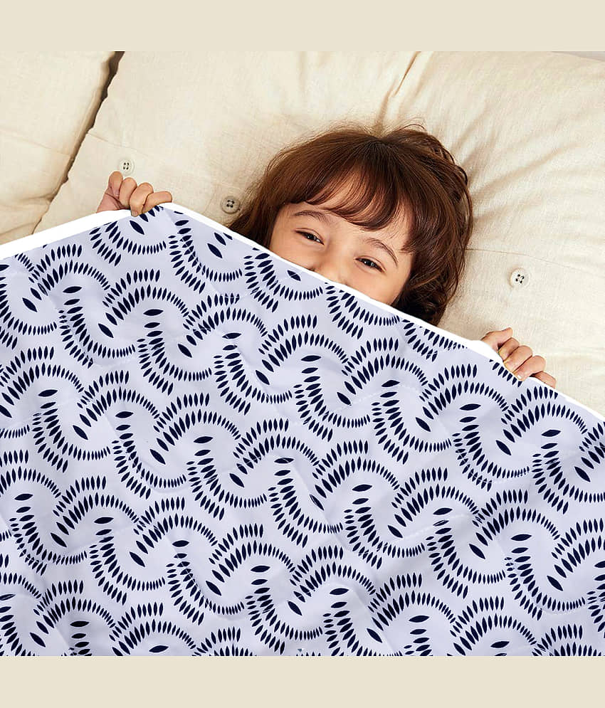 DIVINE CASA Microfiber Abstract Single Size Comforter ( 135 x 100 cm ) - Navy Blue ( Pack of 1 ) view 2