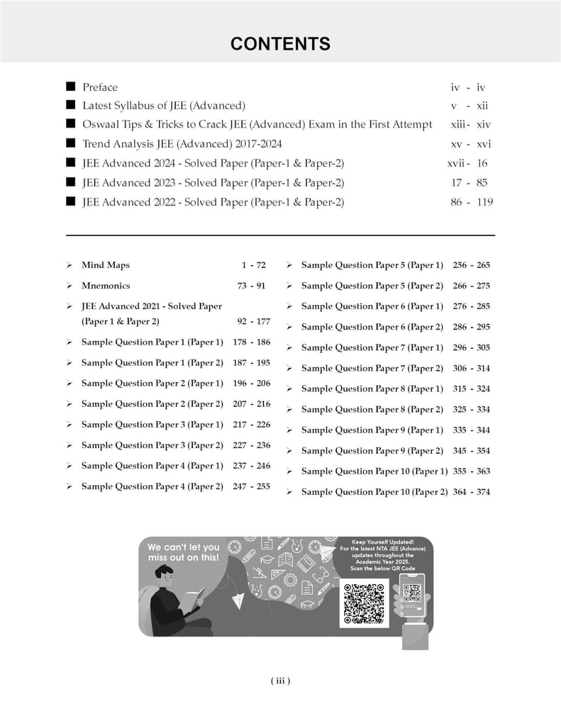 Oswaal JEE (Advanced) 10 Mock Test Papers (Paper-1 & Paper-2) Physics, Chemistry, Mathematics (For 2025 Exam) Oswaal Editorial Board view 2