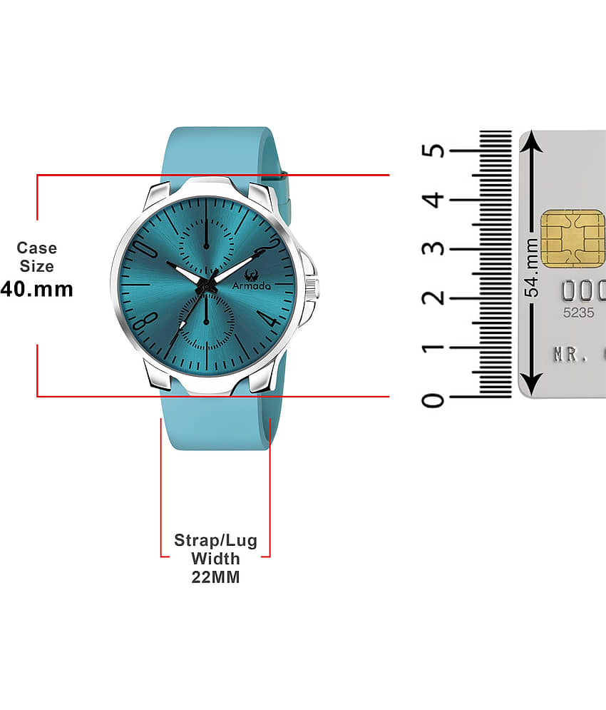 Armado Blue Silicon Analog Men's Watch view 2