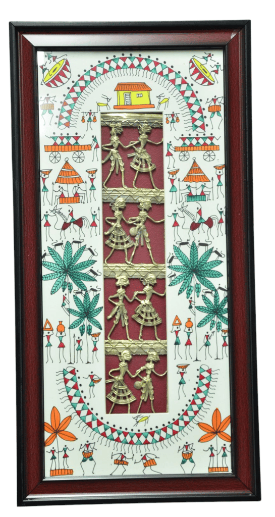 Jharcraft 8 Fig Jali W. Sohrai Painting (DK00677) view 2