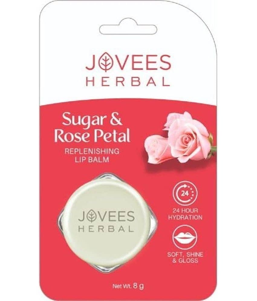 Jovees Herbal Sugar & Rose Petal Replenishing Lip Balm For Soft, and Glossy Lips, 8gm (Pack of 1) view 2