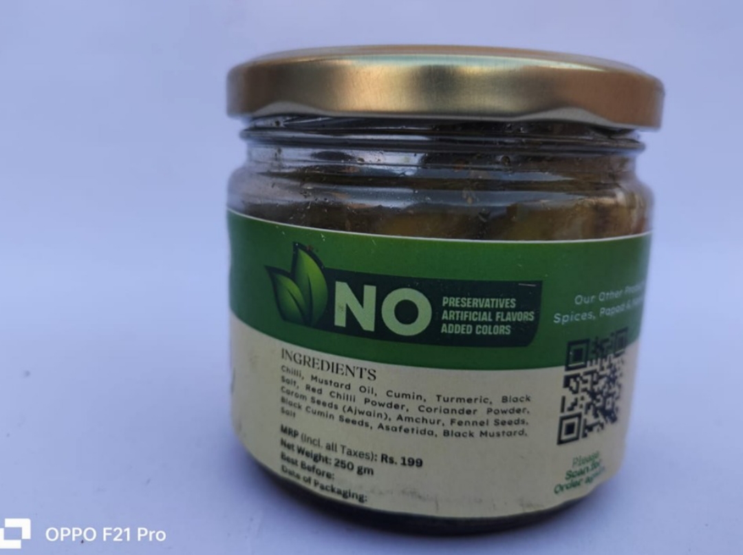 Bharwa Green chilli pickle 250 Gms view 2