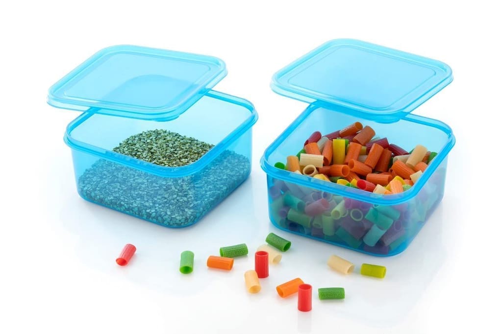 HAPPI Multipurpose Plastic 3 Pcs Masala Box for Kitchen, Spice Boxes for Kitchen, Transparent Fridge Storage Containers Airtight Grocery,Cereal,Vegetable Fruits Dabba 1500 Ml (Pack of 3 - Blue) view 2