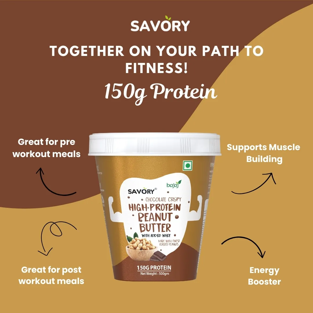 Savory Chocolate Crispy Peanut Butter (500g) | Made with Finest Roasted Peanuts | High in Protein | Cholesterol Free & Keto Friendly | Healthy Nut Butter | Ready to Eat | Chocolate Spread view 2