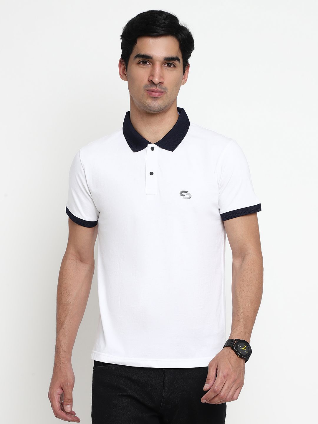 Spolei Men Athleisure T-shirt/ Bamboo Fabric/ Regular Fit/ Polo Tee view 2
