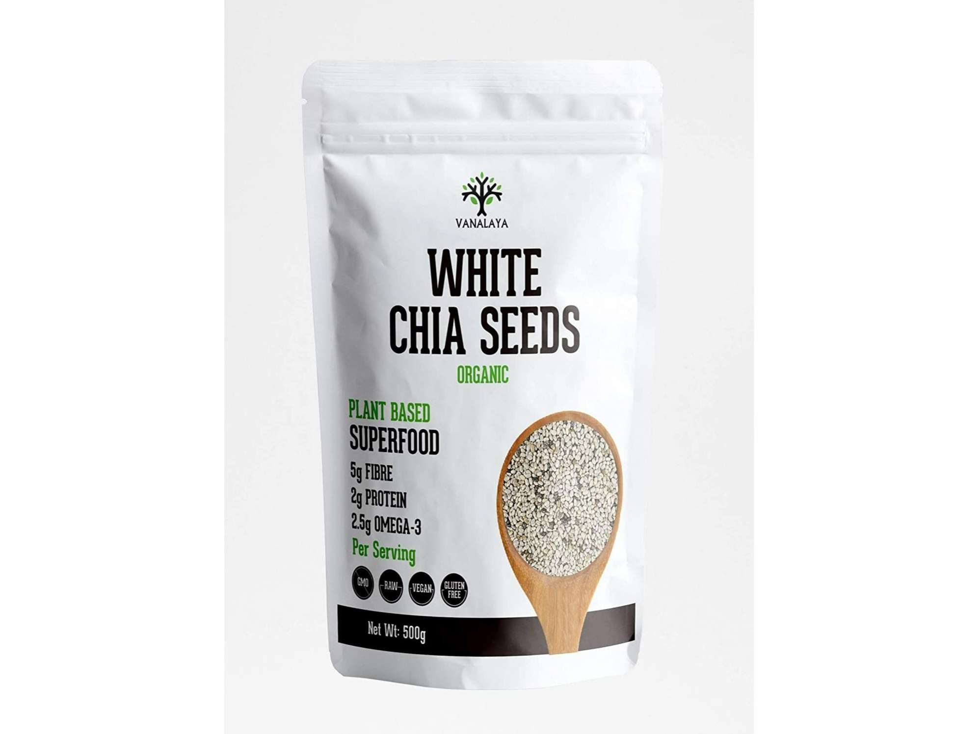 White Chia Seeds Calcium Rich | Diet Food for Weight Loss | Healthy Snack - 500 Gram