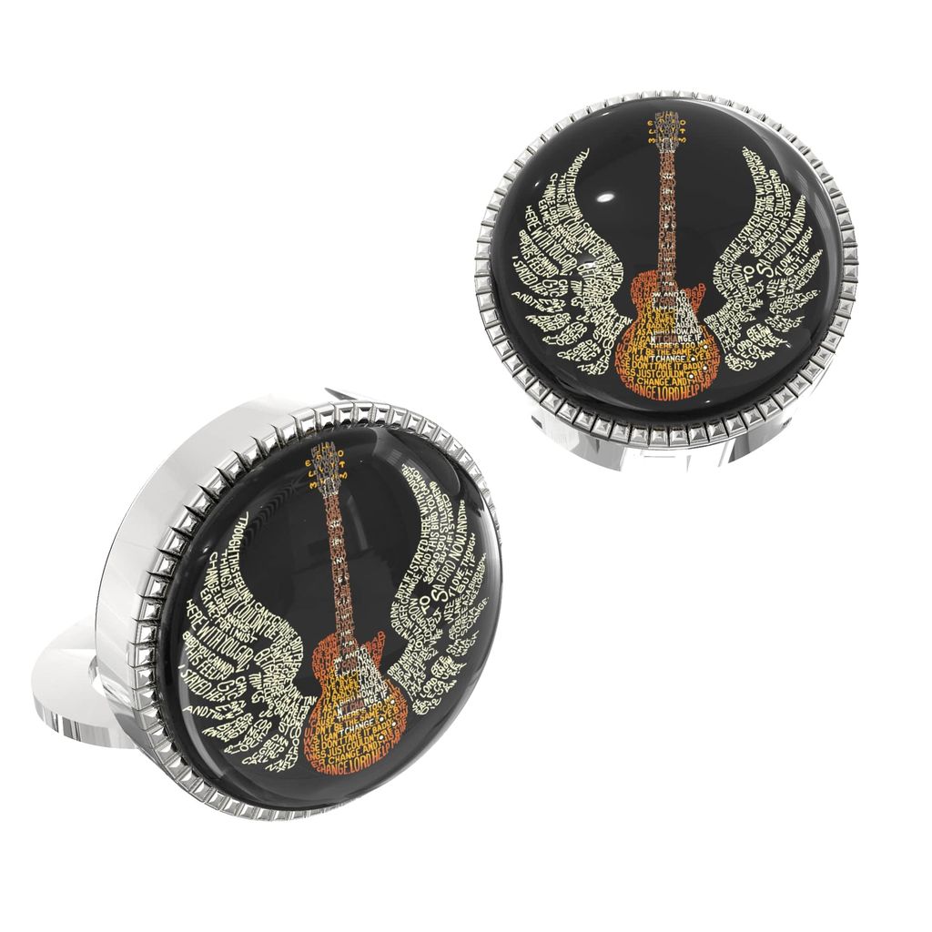 The Smart Buttons - Shirt Button Cover Cufflinks for Men - Guitar Style view 2
