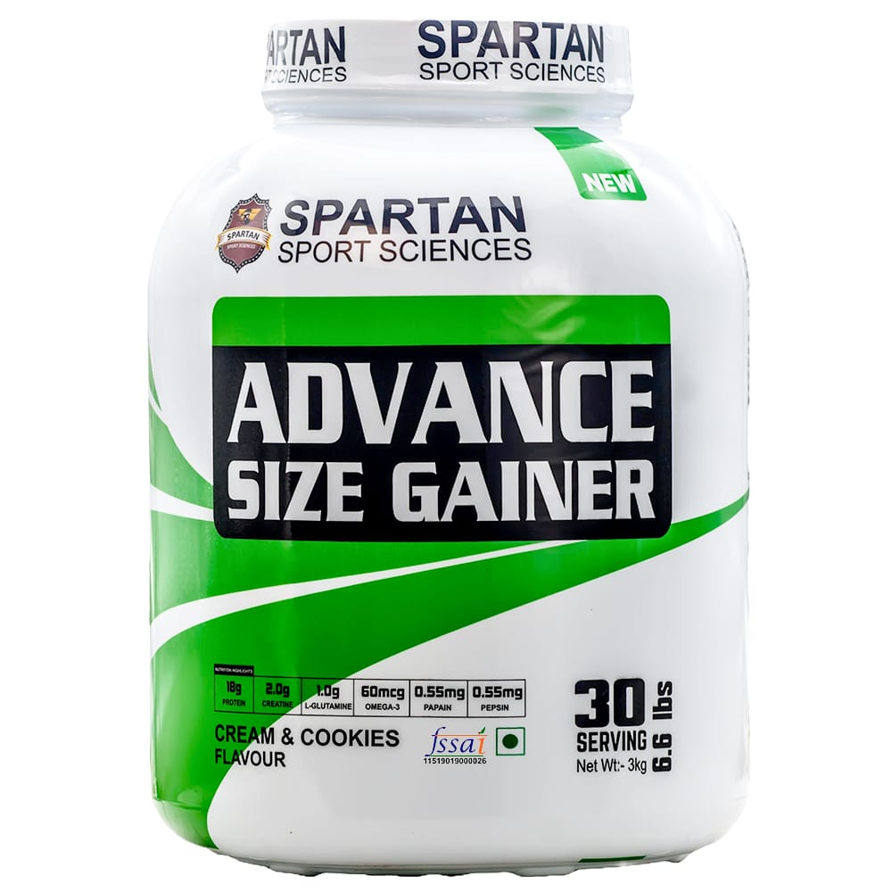SPARTAN SPORT SCIENCES Advance Size Gainer | Muscle Mass & Weight Gainer Powder with Highest Protein and Carbohydrates with 13 Multivitamins & Minerals for Men & Women view 2