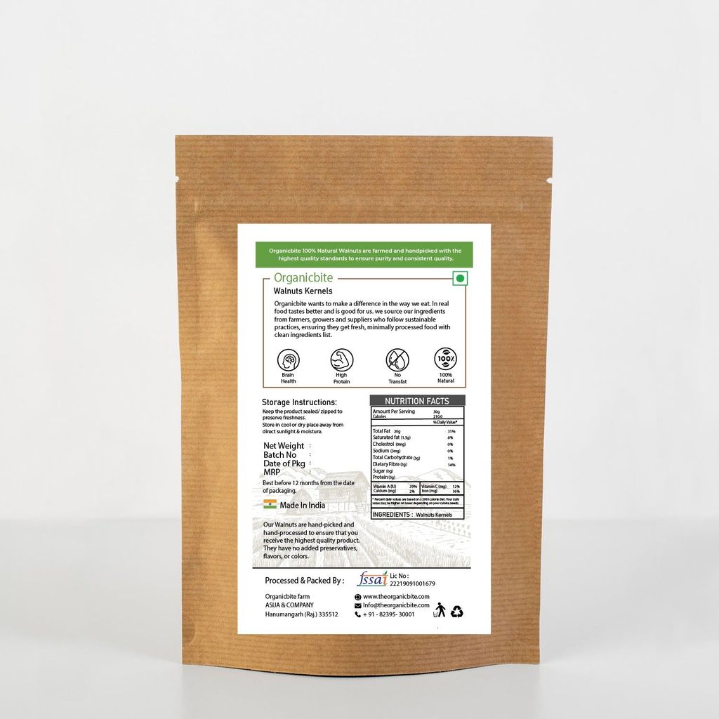 Walnuts Kernels - 100% Natural Walnuts Handpicked by farmers view 2