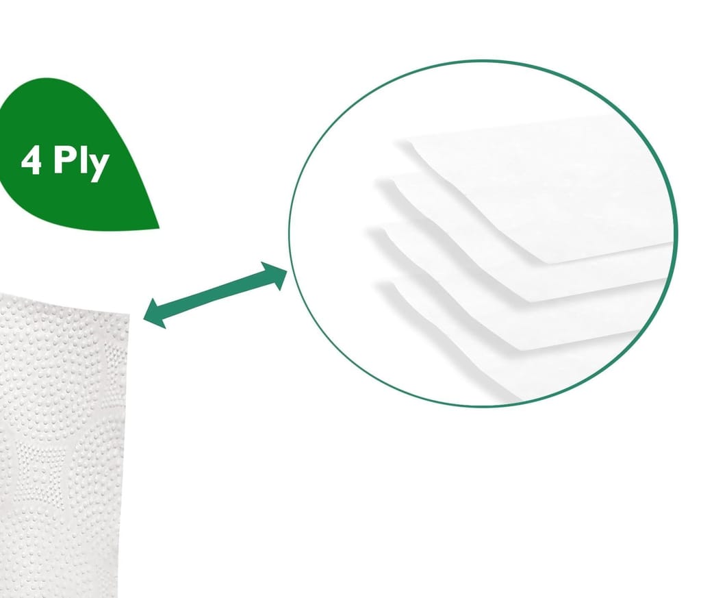Claret Soft & Natural Paper Napkins - Hygienic, Eco-Friendly, Biodegradable, 40x40, 25 Pulls, 4-Ply (Pack of 3) view 2