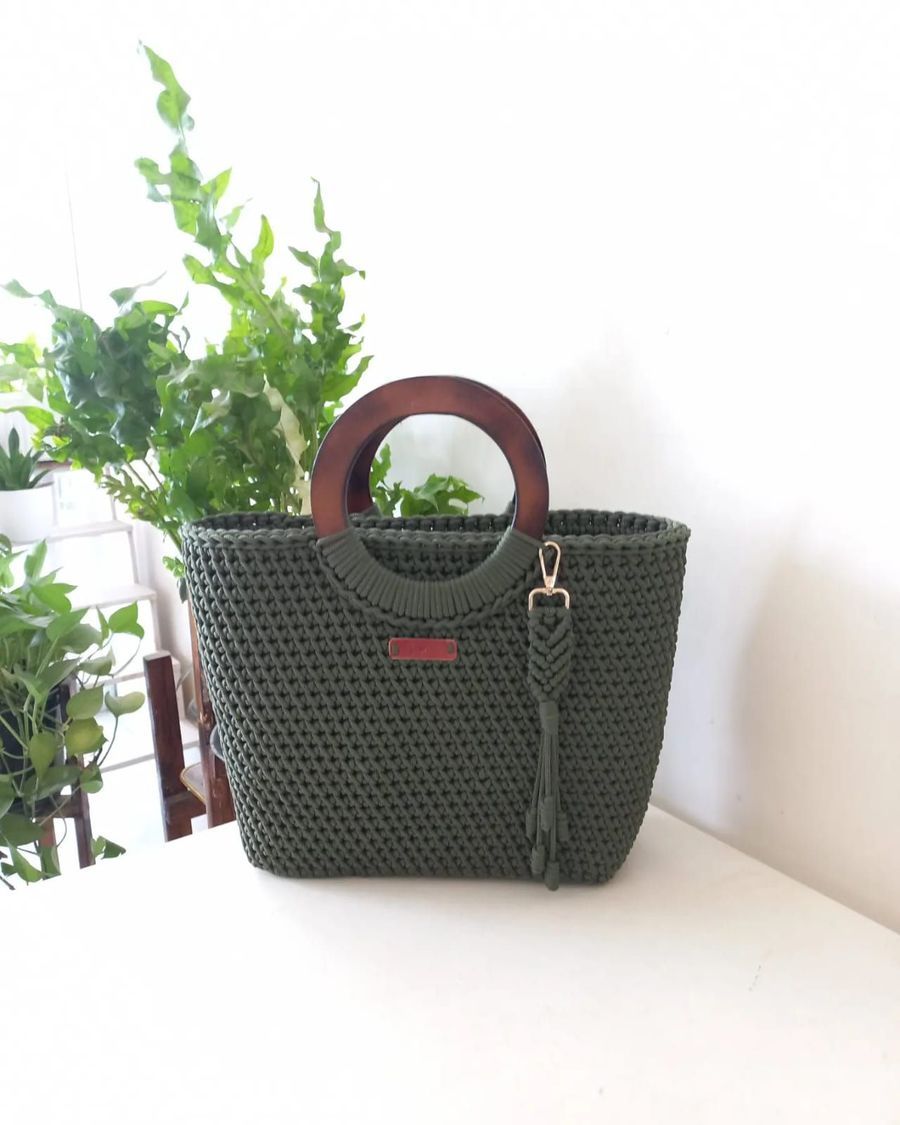 Handmade Crochet Handbag view 2