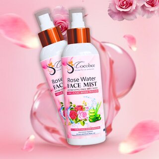 COCOBEE Rose Water Face Mist Pack 2, 400ml Hydrating Face Mist with Organic Rose Water, Refreshing view 2