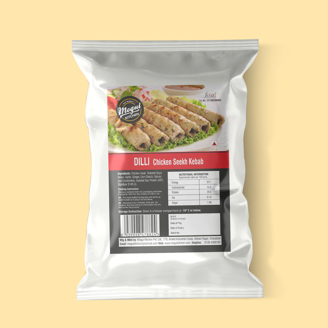 Mogul Kitchen Dilli Chicken Seekh Kebab, 500 gm