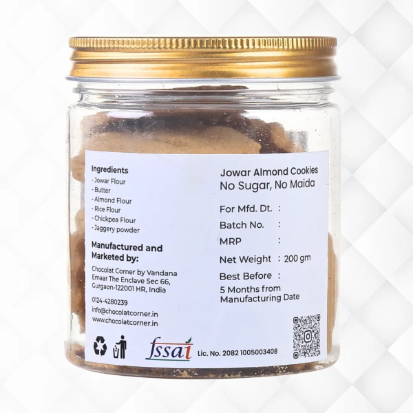 Jowar Almond Cookies - 200 gm view 2