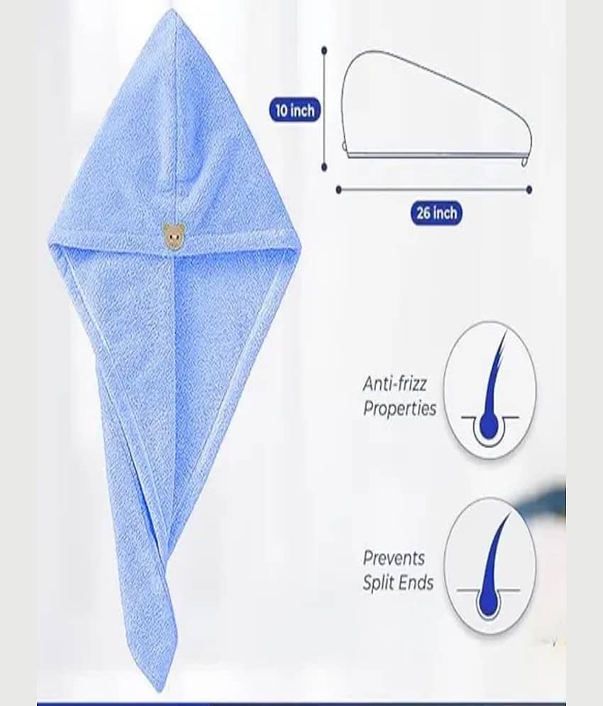 Midastra Blue Hair Towel Wrap ( Pack of 1 ) view 2