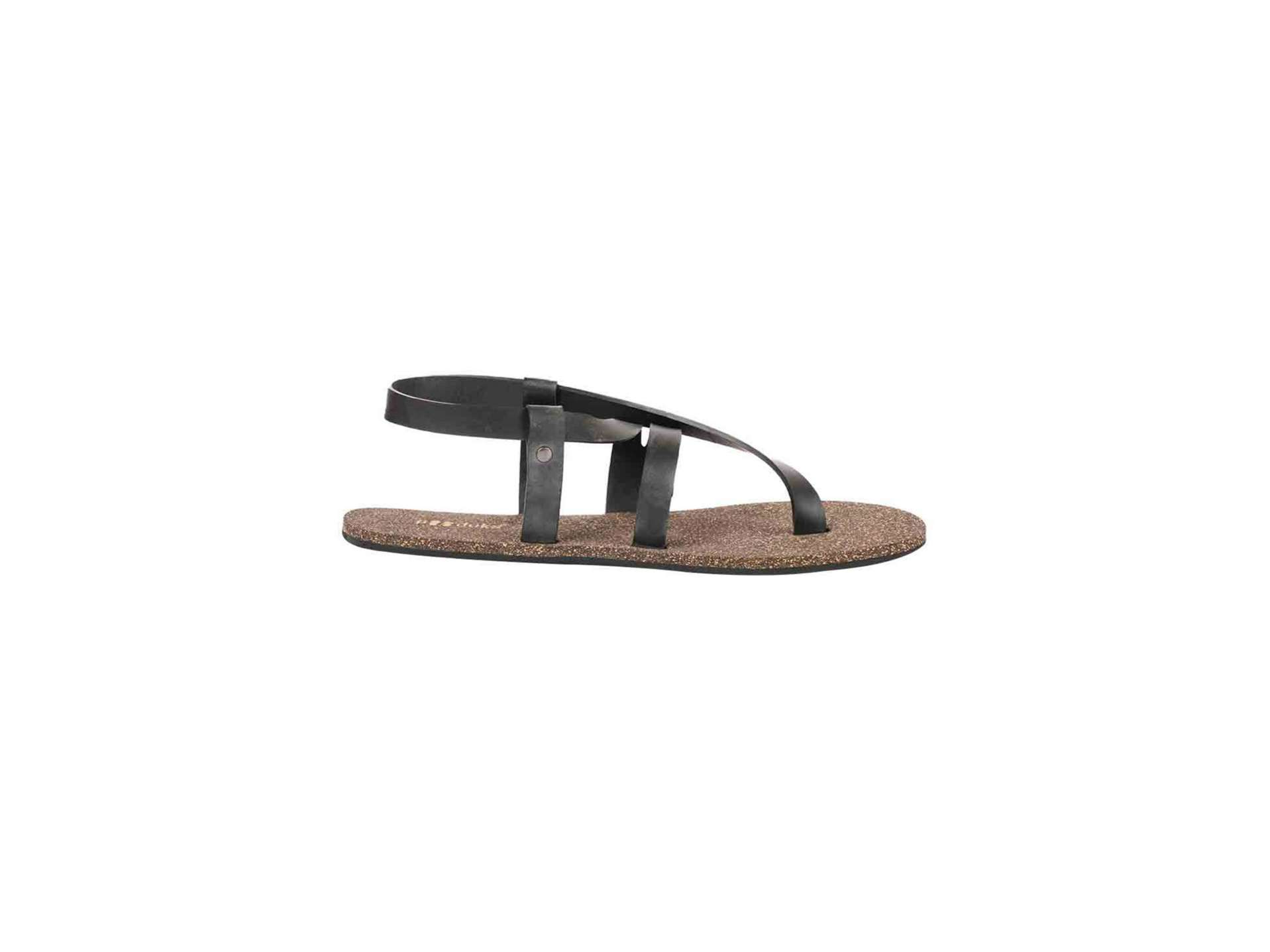 Paaduks Nuba Solo-Strap Waterproof Cork Black Sandals - UK 7 view 2
