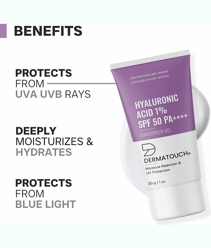 Dermatouch Hyaluronic Acid 1% Sunscreen Spf 50 Pa++++, 30gm view 2