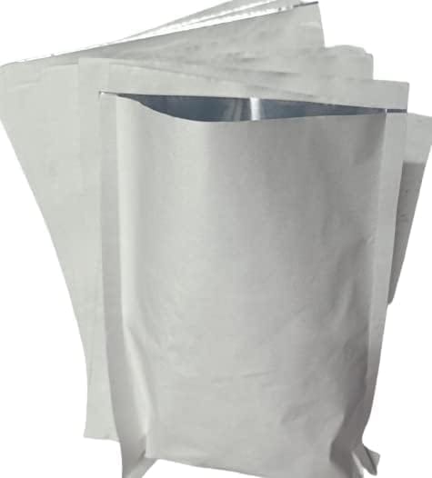 Divatos Paper Aluminum Laminated Foil Poly Pouch 8X10 Inch | Disposable Eco-Friendly for Picnic BBQ Bakery Roti Momos Restaurants Takeaway & Cloud Kitchen Food Delivery and Multi Use (Pack of 50)