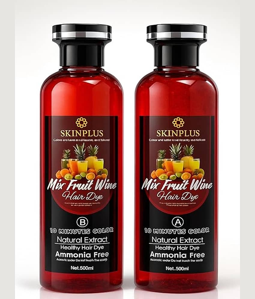 Adbeni Mix Fruits Wine Paraben Free Permanent Hair Color 1000 mL Black view 2