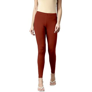 SHE PURE LUXURY WEAR Ankle Length Ethnic Wear Legging (Brown, Solid) view 2