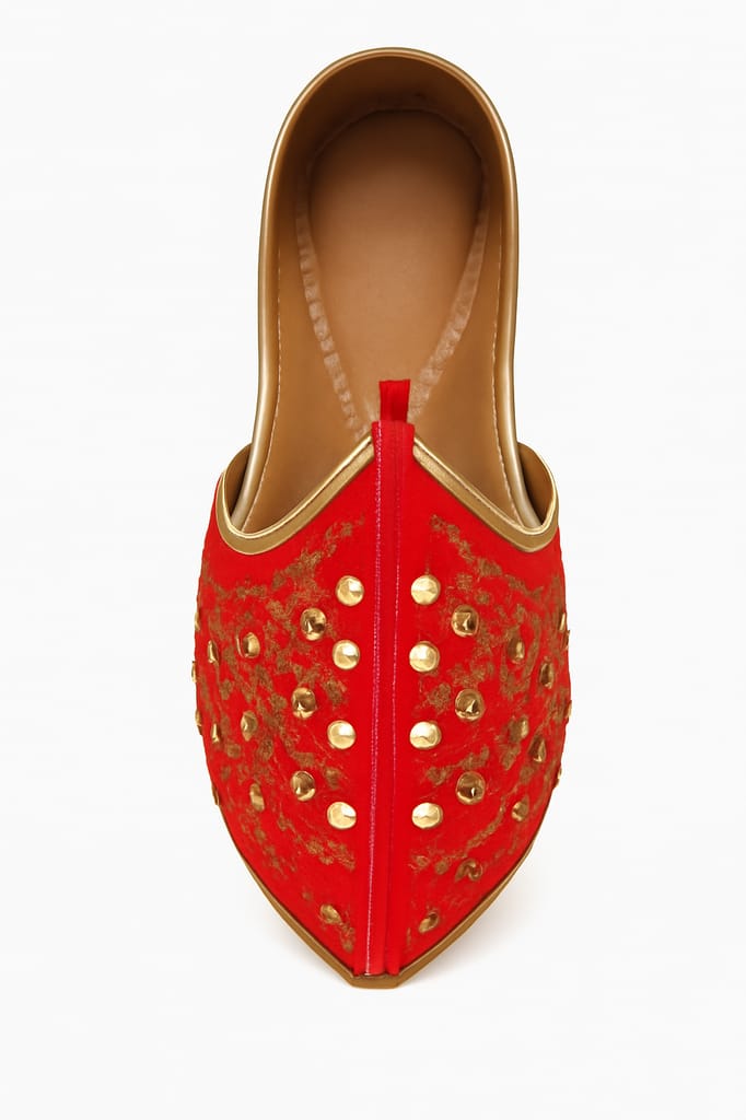 Raj Sakhi Leather Male Juti - Red view 2