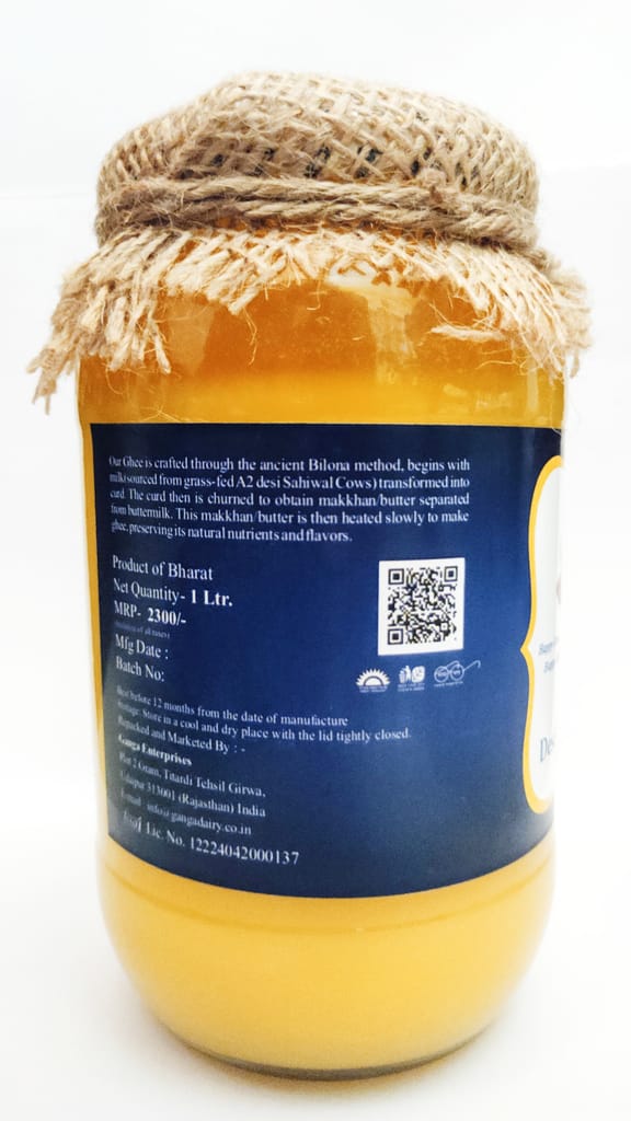 Ikesh A2 Cow Ghee | Handcrafted With Traditional Bilona Method | Pure A2 Ghee, Natural & Healthy | Lab Certified (1L) view 2