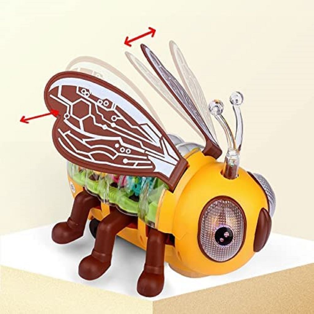 KTRS ENTERPRISE Lighting bee Toy Plastic 3D with 360 Degree Rotation/Funny Musical Bee Toy with Flashing Lights for Kid Toy/Sound and Light Car Toy for Boys (Pack of 1) view 2