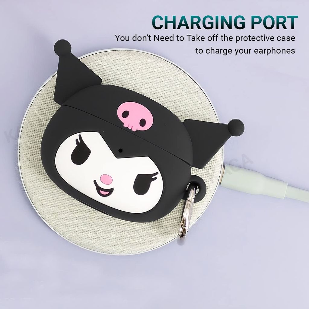 LIRAMARK Cute Cartoon Design Case Cover for Airpods Pro (2019), Designer case for AirPods Pro 1st Generation (Hello Kitty) view 2