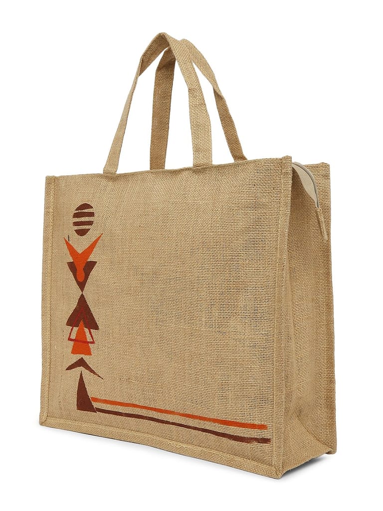 Tisser Jute long lasting Wari Handpainted Shopping bag view 2