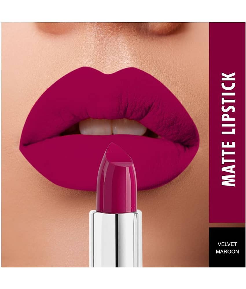 Swiss Beauty Matte Lipstick (Velvet Maroon), 3.8gm view 2
