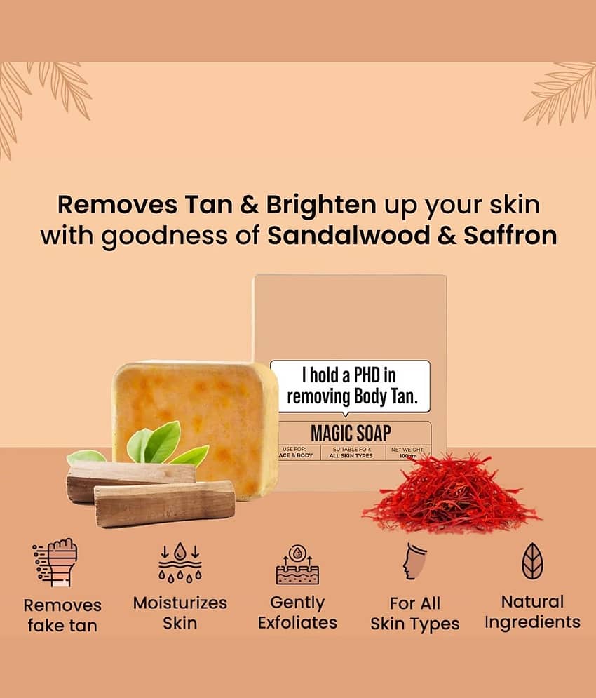 Sebora Skin Whitening Saffron & Sandalwood Magic Ghar Soap Bar for All Skin Type ( Pack of 3 ) view 2