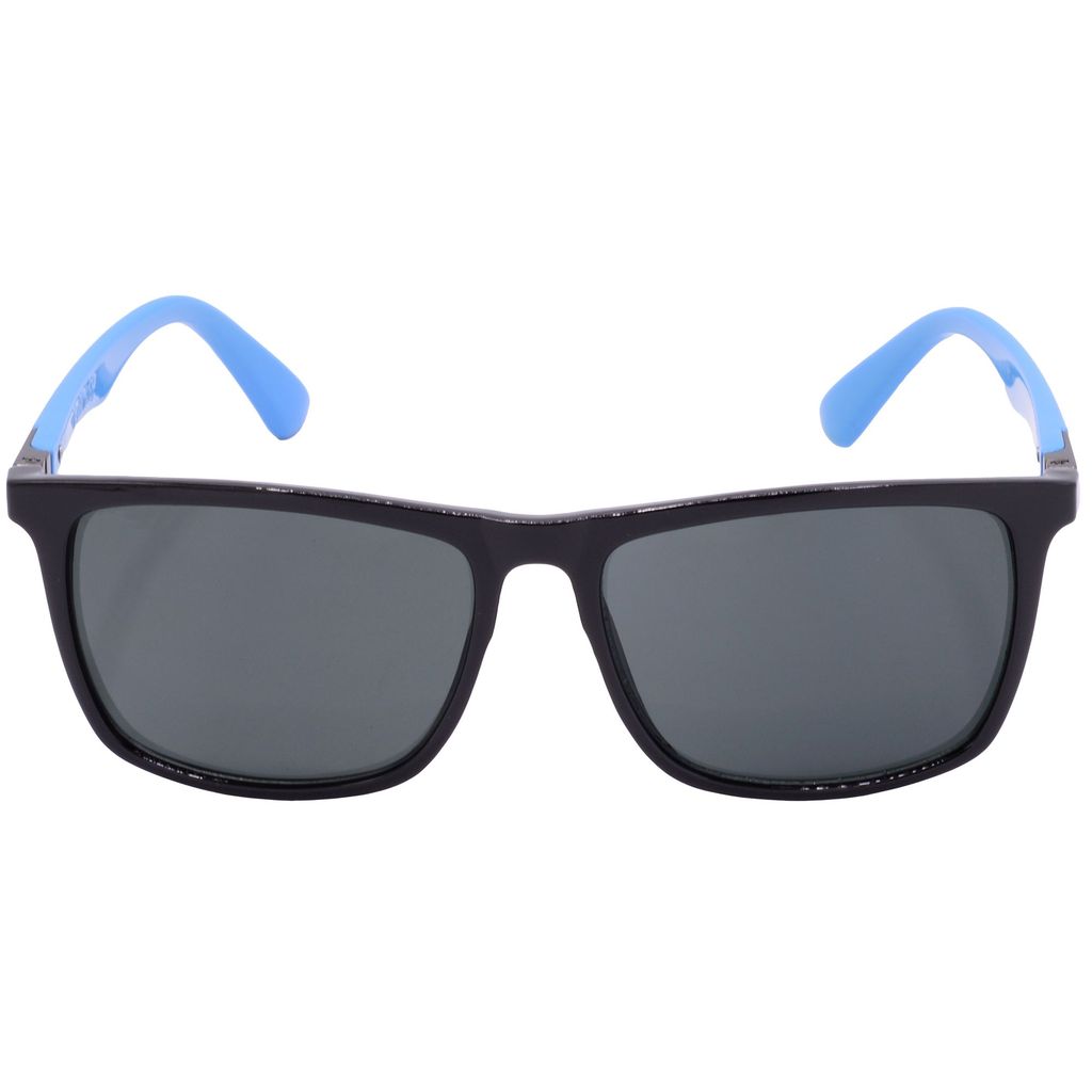 Hrinkar Grey Rectangular Stylish Goggles Black, Sky Blue Frame Sunglasses for Men & Women - HRS-BT-03-BK-LBU-BK view 2