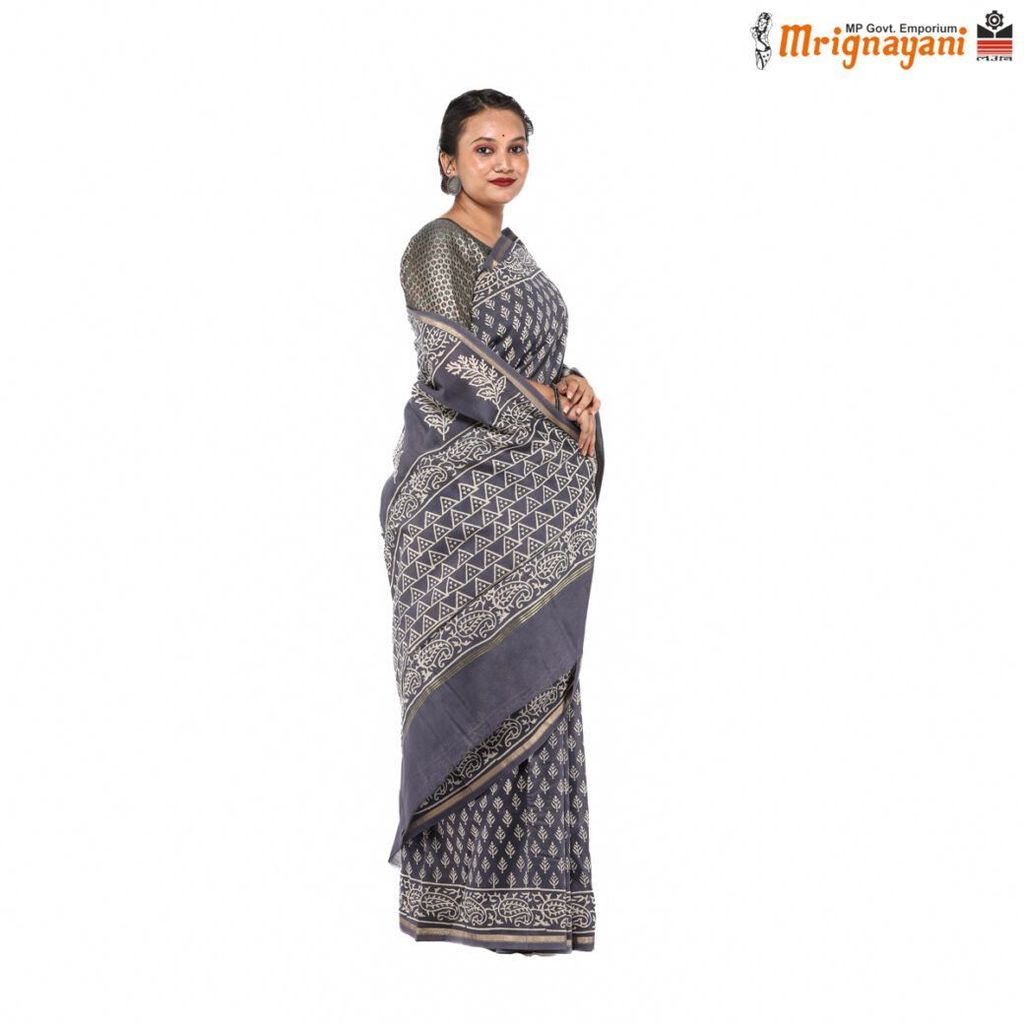 HANDLOOM CHANDERI SILK SAREE WITH BLOUSE (SKU - 3N0104050422 , SAREE - 1239) view 2