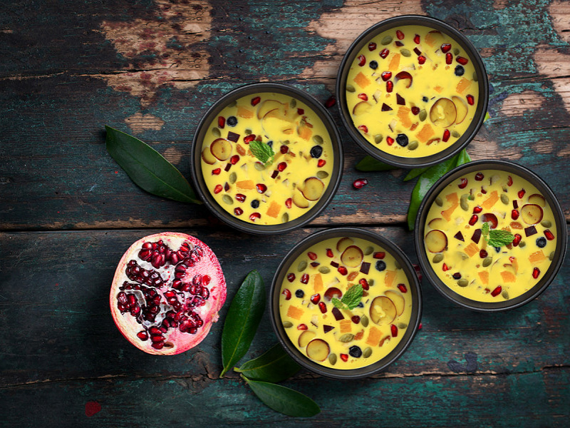 Classic fruit custard [200ml * 4]